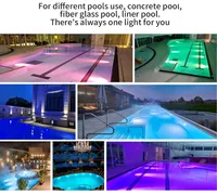 Lumière de piscine LED en résine époxy ETL 10 pouces 27 mm IP68 AC12V 18W 40W RGB ON/OFF RGBW 100FT SS316L, remplacement Pentair Intellibrite