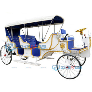 White Electric Sightseeing Horseless Carriage Luxury Fashion for Parks Attractions Xuchang China China Xuchang Zhenda Machinery - Product Image 1