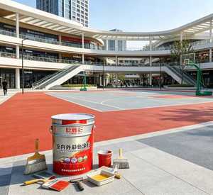 สีเคลือบพื้นโพลียูรีเทนชนิดเหลวแบบมันเงาสูง สำหรับทาด้วยแปรง เหมาะสำหรับตกแต่งพื้นที่จัดแสดงในห้างสรรพสินค้า - Product Image 1