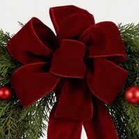Guirlande de Noël en aiguilles de pin en forme de cœur de 25 pouces, vigne artificielle verte pour la décoration de la maison, des fêtes, des portes et des murs