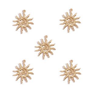 Dijes de Sol de 6 Colores de Aleación <span class=keywords><strong>para</strong></span> <span class=keywords><strong>Pendientes</strong></span>, Collares, Colgantes, <span class=keywords><strong>Accesorios</strong></span> de Joyería Hechos a Mano, 40*33mm L225 - Product Image 6