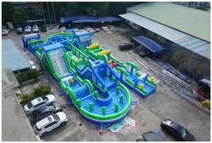 Parcours d'obstacles gonflable pour jeux de course, parcours d'obstacles gonflable pour adultes, nouveau parcours d'obstacles gonflable populaire - Product Image 4