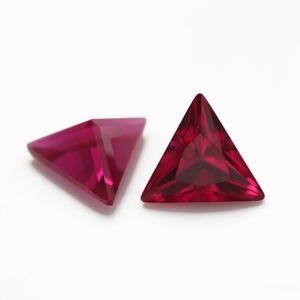 Wholesale Triangle Synthetic <strong>Ruby</strong> Loose Stones No.5 Color 3mm Height Lab Created Natural Mineral Gemstones for Jewelry Inlay - Product Image 4