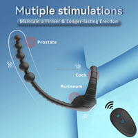 Penisring-Lieferant Vibrierend mit Analkugeln Fernbedienung Silikon Penisring Private Label Vibrator-Ringe für Männer