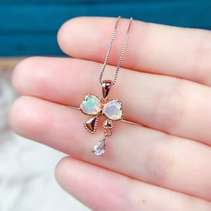 Delicato argento 925 di alta qualità gioielli placcato oro cuore taglio opale <span class=keywords><strong>Tanzanite</strong></span> topazio pietra gemma collana pendente - Product Image 6