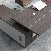 Tablero de fibra de densidad de muebles elegantes Estaciones de trabajo para el hogar adecuadas Escritorio de oficina ejecutivo moderno de pie
