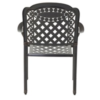 Ensemble de meubles de patio en aluminium moulé pour balcon, terrasse, barbecue, salle à manger, restaurant, avec 4 chaises et une table ronde