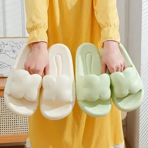 Dép Mới Mùa Hè cặp vợ chồng trong nhà phòng tắm phụ nữ Flip-flops với đế dày Slide dép