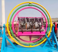Cavalier de parc d'attractions fantastique anneau spatial 3D gyroscope équipement d'exercice gyroscope humain à vendre