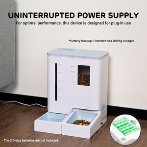 Ensemble 2 en 1 WiFi 5G/2.4GHz, distributeur automatique de nourriture et d'eau pour animaux de compagnie, grande capacité de 300 oz pour 2 semaines, parfait pour les parents qui travaillent - Product Image 5