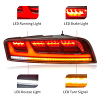 Nouvel ensemble de feux arrière à LED pour Audi R8 2007-2015 avec lentille rouge - Clignotants séquentiels, feux de freinage et feux de recul