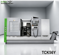 Torno de Cama Inclinada TCK56Y con Eje Y GSK988TA, Torreta Motorizada BMT55 de 12 Posiciones, Mandril Hidráulico de 10 Pulgadas, Torneado de Alta Precisión