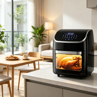 Four à friture sans air 12L moderne et minimaliste avec écran tactile intelligent, fenêtre de visualisation et contrôle de la minuterie – Appareil de cuisine domestique