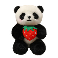 Pendentif de sac à dos et porte-clés en peluche Panda Fruit en coton PP, format poche, transfrontalier, cadeau d'anniversaire pour enfants