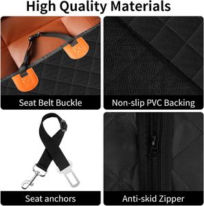 Protector de Asiento Impermeable y Plegable Tipo Hamaca para Mascotas, Cubierta para Asiento Trasero de Coche para Perros - Product Image 5