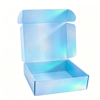 Boîte d'expédition personnalisée en carton ondulé avec impression de logo, écologique, pour e-commerce, motif dégradé avion