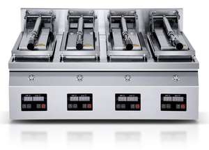 Qdmech เครื่องย่างเกี๊ยวซ่าอัตโนมัติอเนกประสงค์, เครื่องทำขนมปังหมูทอดมอเตอร์10ชิ้น/นาที4X1.5กิโลวัตต์ขายดีโมโม่ทอด - Product Image 6