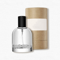 Flacon de Parfum Rond Vide Transparent de Luxe 30ml 50ml 100ml pour Homme et Unisexe avec Emballage Boîte