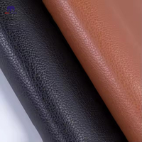 Premium 0.65-1.0mm Résistant À L'abrasion Tissé Rexine Matériel Durable Imprimé Litchi Texture Synthétique PVC Cuir pour Sacs