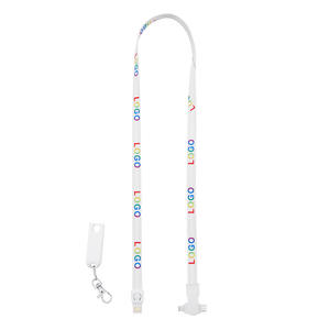 Grosir disesuaikan Multi Fungsional 3 in 1 Lanyard kabel USB tali leher ID kabel Data - Product Image 5
