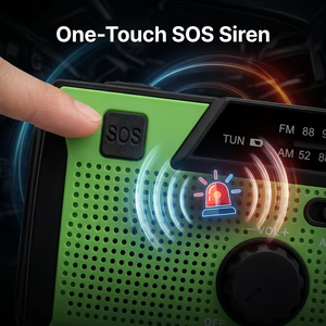Kit de survie en cas d'ouragan, radio d'urgence 5000mAh avec alarme SOS, radio météo AM <span class=keywords><strong>FM</strong></span> à manivelle solaire pour les situations de catastrophe - Product Image 5