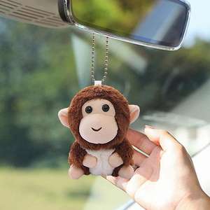 Mainan boneka monyet kartun lucu, aksesori gantungan kunci liontin hadiah liburan sempurna - Product Image 3