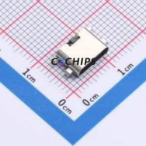 HX TYPE-C 6P CB 1.2 USB Connector SMD Connector ( Connector Type: Type-C )( Gender: Female )( Mounting Type: Sink Board ) - Product Image 1