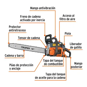 Motosierra de Gasolina BOX 1 de 38cc con Barra de 16', TRUPER - Product Image 3