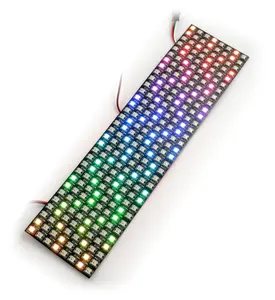 WS2812B lampu Panel <span class=keywords><strong>LED</strong></span> RGB matriks DC 5V, <span class=keywords><strong>8x8</strong></span> 16x16 8x32 WS2812 layar matriks <span class=keywords><strong>Led</strong></span> DIY dapat diprogram piksel individual - Product Image 2