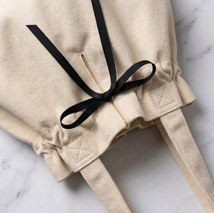 Bolsas <span class=keywords><strong>de</strong></span> Mano <span class=keywords><strong>de</strong></span> Algodón Sencillas y Bonitas al por Mayor con Asas <span class=keywords><strong>de</strong></span> Cuerda, Bolsas Blancas con Cordón para la Escuela o el <span class=keywords><strong>Trabajo</strong></span>, Plegables - Product Image 2