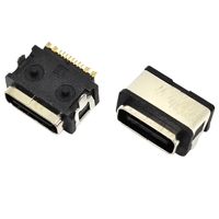 Connecteur USB Type C 6 broches étanche IP67 avec vis, prise USB C 6P à travers trou, connecteur femelle USB 6P étanche