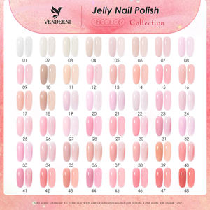 Vendeeni Nail Supplies – Coffret de 48 couleurs de <span class=keywords><strong>vernis</strong></span> gel <span class=keywords><strong>rose</strong></span> effet gelée, sans TPOHEMA, personnalisable avec étiquette privée, OEM - Product Image 5