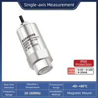 Capteur de vibration, détecteur de déplacement et de vitesse triaxial, moteur, thermomètre sans fil LORA intégré avec mesure de vibration