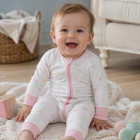 Combinaison pour garçon, motif dinosaure, rayures rouges, combinaison bébé à manches longues, fermeture éclair, pyjama pour nourrisson, vêtements de nuit en bambou
