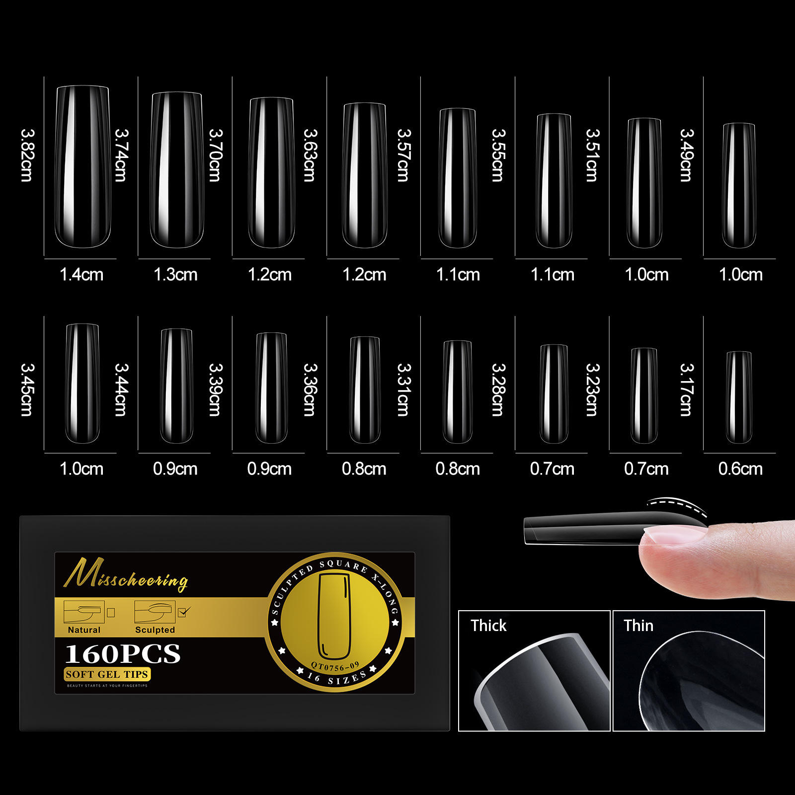 Clous d'arc européens et américains 09160pcs-code xl