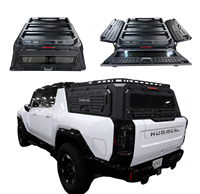 Capot de benne de camionnette pliable à 3 portes en acier galvanisé ou en aluminium pour Hummer EV 5 pieds, étanche, sans perçage, avec verrouillage