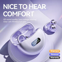 2025 nouveau M79 Clip-On sport sans fil écouteurs élégant boucles d'oreilles LED affichage numérique casque avec réduction du bruit
