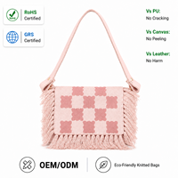 Tas Selempang Wanita 2026 Custom, Berkualitas Tinggi, Mewah, Cantik, untuk Wanita dan Remaja Putri, Model Kotak Kecil, Bahan Rajut Polyester, Kasual