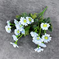 Buket Bunga Daisy Buatan 21 Tangkai, Bunga Palsu Buatan Tangan, Dekorasi Rumah & Hotel untuk Hari Valentine, Ornamen Pernikahan Grosir