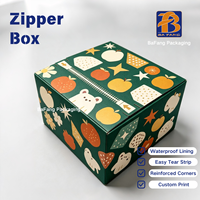 Boîte d'emballage personnalisée avec logo, boîte cadeau, boîte d'expédition pour vêtements et cosmétiques, boîtes en papier de luxe, fermeture éclair, bande adhésive détachable, boîte pliante pour envoi postal