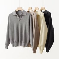 OEM&ODM Herren Kaschmir-Wollpullover Rollkragen-Pullover Essentials Herren Einfarbiger Baumwoll-V-Ausschnitt-Pullover Maßgefertigter Strickpullover