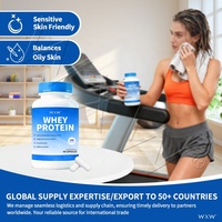 Capsules de protéines de lactosérum OEM, haute teneur en protéines, croissance musculaire, récupération, formule naturelle, complément alimentaire complet et portable pour la remise en forme