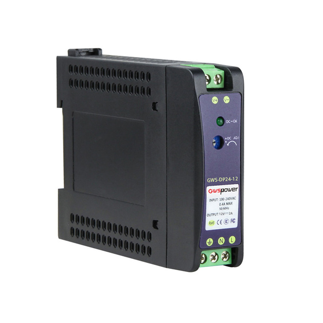 24W/12V Industrial DIN Rail Power Supply, AC90~264V,Industrial Control System,temperature Range: -40℃~70℃