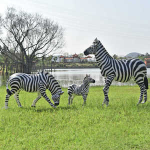 Sculpture extérieure personnalisée en fibre de verre Zèbre, Fournisseur OEM de statues d'animaux réalistes grandeur nature pour l'affichage dans les jardins, parcs et zoos - Product Image 5
