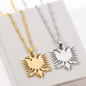 Gioielli di moda da donna in lega di metallo argento oro acciaio inossidabile gioielli con collana di aquila albania - Product Image 3