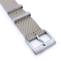 Bracelet de montre en cuir et tissu trapézoïdal personnalisé 20mm 22mm Bracelet de montre en nylon de luxe