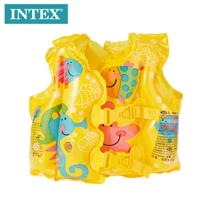 INTEX 59661 다채로운 재미있는 패턴 만화 풍선 아이 부동 구명 조끼 수영 구명 조끼