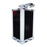 Tour d'éclairage solaire Cube avec lumières LED 200W pour éclairage de nuit de zone minière