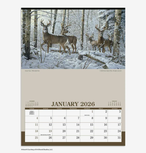 Calendarios Ejecutivos de Arte de Vida Silvestre Personalizados 2027, Regalo Promocional con Logotipo Personalizado, Encuadernación en Espiral Premium, Venta al Por Mayor - Product Image 3