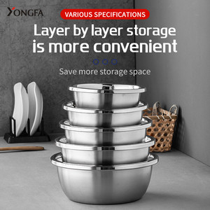 YongFa <span class=keywords><strong>Mixing</strong></span> <span class=keywords><strong>Bowl</strong></span> Set Mezclador De Acero Inoxidable Para Cocina En Venta - Product Image 6
